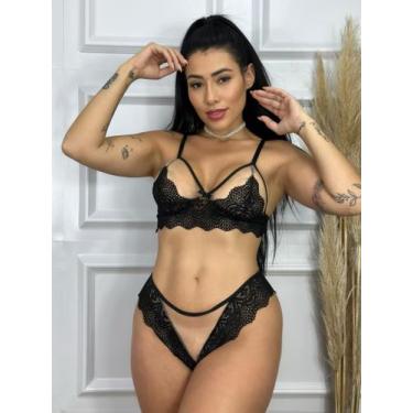 Imagem de Conjunto Lingerie Tule Juliete - Freire Company, Vermelho, P