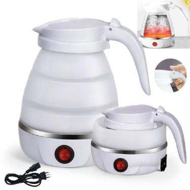 Imagem de Chaleira Elétrica De Silicone Retrátil Dobrável 450ml Para Café Chá Le