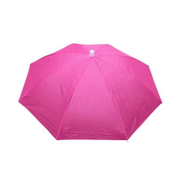 Imagem de Crazy Cart(TM Shade para proteger sua cabeça para pesca praia golfe festa para adultos e crianças guarda-chuva chapéu, rosa, One Size