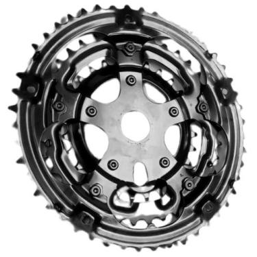 Imagem de Coroa Tripla Rebitada Ferro Preta - ROGERIO BIKES