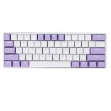 Imagem de Teclado Mecânico Sem Fio, Ergonômico 2.4g 3.0 5.0 Tipo C Com Fio Rgb Retroiluminado Teclado para Jogos 60% 61 Teclas para Uso Doméstico
