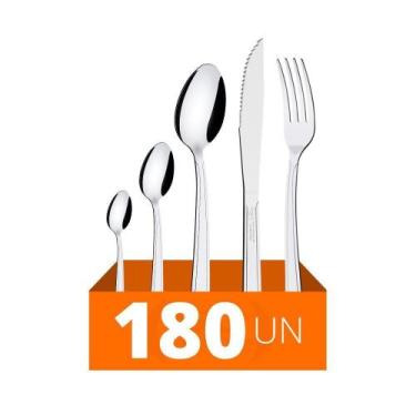 Imagem de Faqueiro Búzios 180 Pçs Totalmente Aço Inox Ibag Tramontina