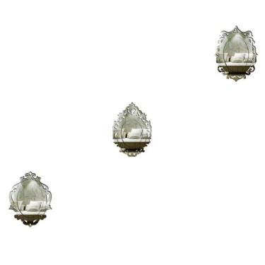 Imagem de Kit Espelhos Decorativos venezianos  Pegui Cagliari 3 peças - CREATUS,