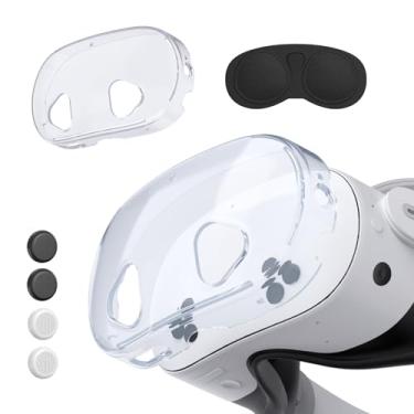 Imagem de Protective Case for Meta Quest 3S,VR Accessories for Meta Quest 3S, Replacement Kit for Meta Quest 3S, Compatible with Meta Quest 3S Headset Transparent TPU Case with Rocker Caps and Dust Cover Set