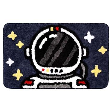 Imagem de FurryGood Tapete de banho, tapete de banheiro Space Star Adventure – Tapete macio, absorvente, antiderrapante, lavável na máquina, ideal para banheiro, quarto, decoração Airbnb, 50 x 80 cm