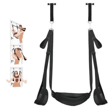 Imagem de cezo Bdsm Porta Brinquedos Sexuais Balanço Sexual Bondage Escravo Couro Macio Pelúcia Sexo Slings Com Alças Ajustáveis, Algemas De Porta Penduradas Restrições De Pernas Espalhador Brinquedos Adultos