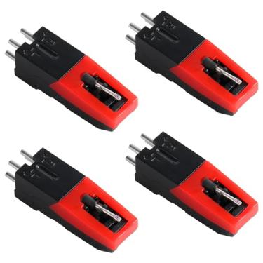 Imagem de 4 cartuchos universais para toca-discos, cartuchos de toca-discos de substituição para toca-discos de diamante, agulha para toca-discos de vinil, fonógrafo LP, Victrola, ION, Crosley