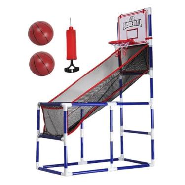 Imagem de Colaxi Conjunto de jogo de basquete arcade, jogo ao ar livre interno, cesta de basquete infantil, jogo de arcade, jogo esportivo para crianças, quintal,