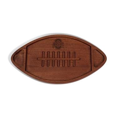 Imagem de The Memory Company | Licenciado NFL Acacia Team Football with Triangles Serving Board,Ohio State University
