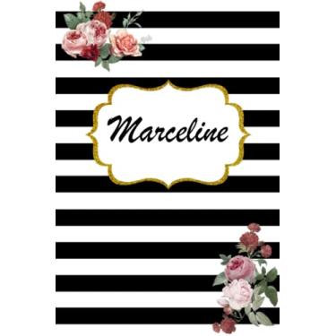 Imagem de Marceline: Classic Floral Personalized Notebook/Journal/ Log Book/ Planner With Name, 110 pages of your selected paper, planner. Size: 6” x 9”