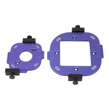 Imagem de 2 Peças Modelos de Raio de Canto Redondo para Carpintaria, Modelos de Roteamento de Raio de Canto 8 Em 1, Modelo de Posicionamento de ângulo R10 R15 R20 R25 R30 R35 R40 R50