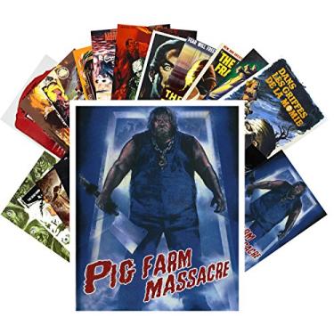 Imagem de Pixiluv Cartões postais vintage 24 peças Frankenstein Monster Vintage Trash Thriller filmes de terror pôsteres