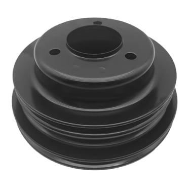 Imagem de YUCHENSHLP Polia de bomba de água longa de aço preto 3 sulcos compatível com grande bloco Chevy BBC 396-454