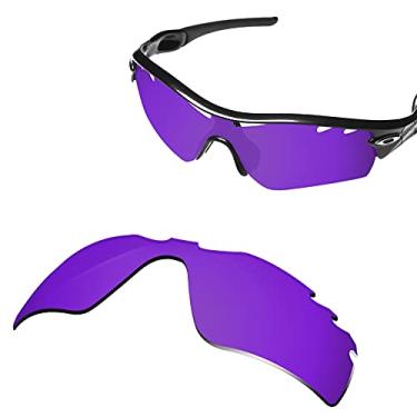 Imagem de Lentes de óculos de sol Glintbay de substituição 100% precisas para Oakley Radar Path ventiladas, Polarized Deep Purple Mirror, Small