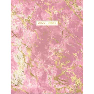 Imagem de 2022-2023 Planner: Achieve Goals & Increase Productivity, Time Management, For Mens, Womens 24 Months, Weekly and Monthly Planner January 2022-December 2023, | Special Gold Marble Cover Edition