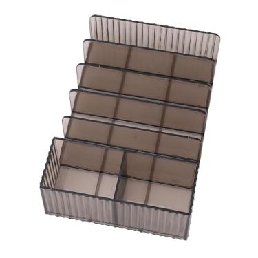 Imagem de Organizador de Maquiagem Dividido Com 7 Itens C – Paleta de Sombras de Plástico Transparente e Suporte de Batom para Penteadeira, Gaveta e Armazenamento de Bancada