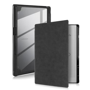 Imagem de WALNEW Capa para Remarkable Paper Pro, capa traseira de policarbonato rígido transparente com suporte para caneta, capa protetora para tablet colorido Notável Paper Pro de 11,8 polegadas (2024), preta