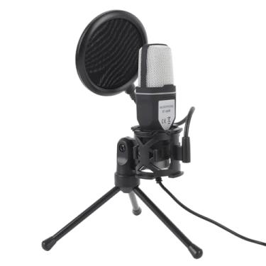 Imagem de Microfone para Jogos, Microfone Condensador USB para Jogos Com Luz RGB, Redução de Ruído, Plug and Play, Microfone de Computador Com Fio de Mesa para Estúdio de Podcast de