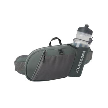 Imagem de WATERFLY Pochete de cintura: suporte de garrafa de água para caminhadas com alça para mulheres e homens, bolsas de quadril de hidratação para corrida, caminhada, viagem - cinza