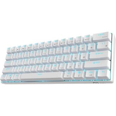 Imagem de Teclado Mecanico Royal Kludge RK61 60% Switch Red Hotswap, branco