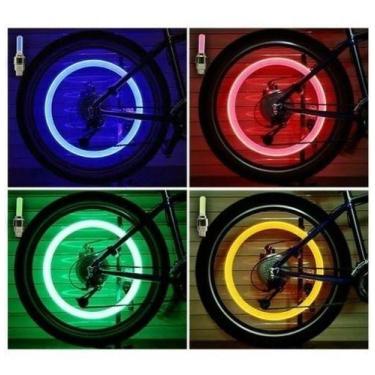 Imagem de Kit 2 Bicos Neon Led Luz Xenon - Roda Pneu Moto Carro Bike - NQK