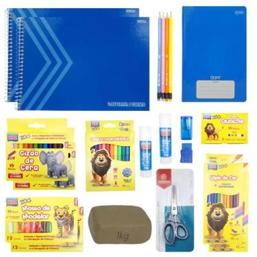 Imagem de Kit Material Escolar Infantil Unificado 3 a 4 Anos Lista SME - DEZdeDE