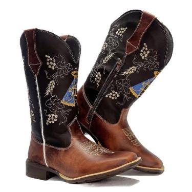 Imagem de Bota Texana Masculina Country - MR calçados, Marrom, 38