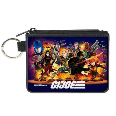 Imagem de Buckle-Down Carteira GI Joe, bolsa com zíper, GI Joe Universe Agents Explosion Group Pose e logotipo azul, tela, Azul, X-SMALL, Casual