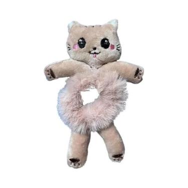 Imagem de Scrunchies de Pelúcia com Desenhos de Panda, Vaca, Gato e Coelho - Ace