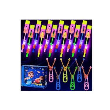 Imagem de Conjunto de Brinquedos Voadores SCIONE LED - 24 Estilingues + 24 Helic