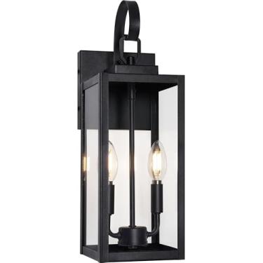 Imagem de BesLowe Luminária De Parede Externa De 18", Luminária Grande De Iluminação Externa De 2 Luzes Para Montagem Em Parede, Luminária De Parede Externa À Prova D'Água Para Varanda, Luz Externa Para Porta