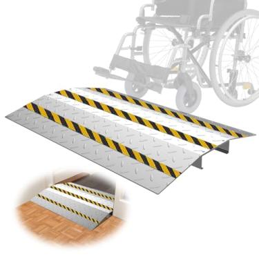 Imagem de yeezoo Rampa De Soleira De Porta Deslizante 31,5" L*24,8" C, Rampa De Soleira De Porta De Ponte De Metal Para Passar Sobre A Soleira Para Cadeiras De Rodas/Scooters/Andadores (Para Altura Da Soleira