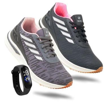 Imagem de Tênis Feminino Kit Combo Academia Caminhada Esportivo Leve Confortável