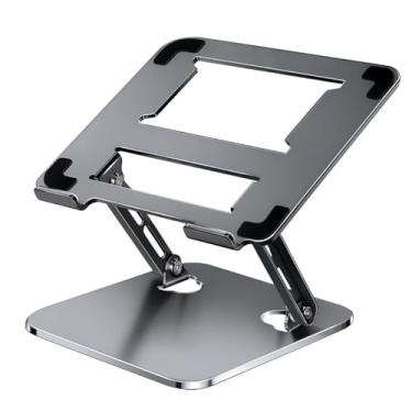Imagem de Suporte para Notebook Aluminio Articulado até 17 Polegadas Apoio para Tablet Ajustável Dobrável Laptop Estável Ergonômico Metal Portátil Mesa Resistente