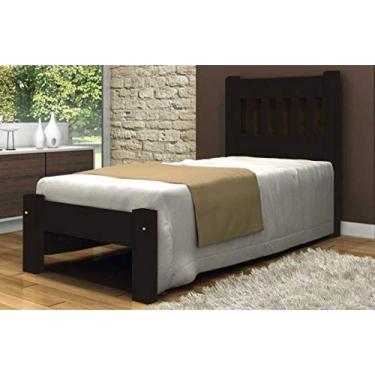 Imagem de Cama Solteirão (Solteiro Extra) Pérola de Madeira Maciça Tauari - Cor Tabaco