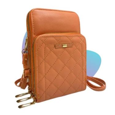 Imagem de Bolsa Feminina Transversal Porta Celular Tipo Carteira Cores - VRABAGS