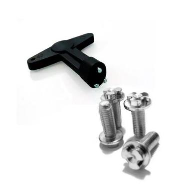 Imagem de Kit Parafuso + Chave Para Calota Centro Roda Gm - metalplas