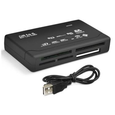 Imagem de A3vsbr multiplo leitor 6 x 1 para cartão de memória micro tf sd hc xc compact flash cf m2 ms xd picture card