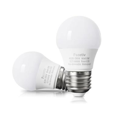 Imagem de Pazetiv Lâmpadas LED impermeáveis para geladeira equivalente a 40 watts, 120V, luz do dia 5000K, base média E26, lâmpada de geladeira, lâmpada de freezer, lâmpada de eletrodoméstico de LED A15, não