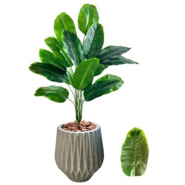 Imagem de Bananeira Buquê Planta Artificial Com Vaso Polietileno - FlorImp