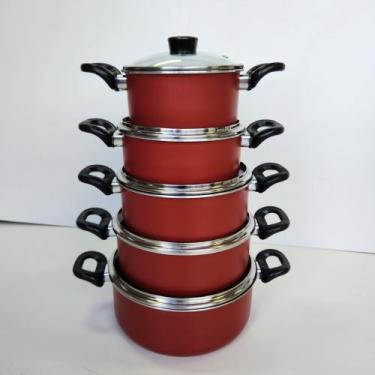 Imagem de Jogo De Panela Antiaderente Extra Grossa Martinelli Com Tampa de Vidro