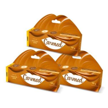 Imagem de Kit 3 und Carmed Doce de leite Hidratante Labial 10 gr - Cimed