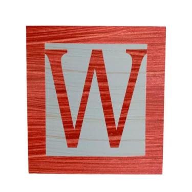 Imagem de Cubo Azul Letra Vermelha com Aplique Festa Chá de Bebê Decoração 8x8x8