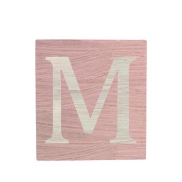Imagem de Cubo Rosa Bebê Letra Branca Festa Chá de Bebê Decoração 8x8x8 Cm Mdf M