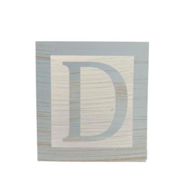 Imagem de Cubo Branco Letra Azul Bebê com Aplique Festa Chá de Bebê Decoração 8x