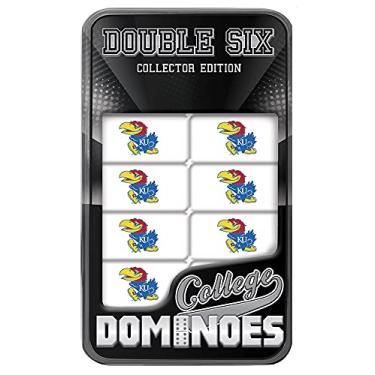 Imagem de MasterPieces NCAA Kansas Jayhawks Edição de colecionador Double Six Dominoes