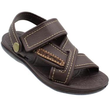 Imagem de Sandália Masculina Infantil Menino Danper Café Papete, Marrom, 29/30, 