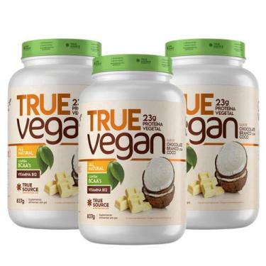 Imagem de 3x True Vegan Proteína Vegana Chocolate Branco Com Coco True Source 83