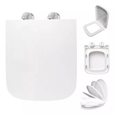 Imagem de Tampa de Vaso Sanitário Hélios Para Bacia Jacuzzi Fecha Suave E Click Soft Close Com Amortecedor 1.6gpf 6.0lpf