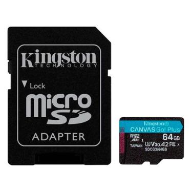 Imagem de Cartao de Memoria Micro SD Kingston Canvas Go Plus 64GB / U3 / 170MBS 